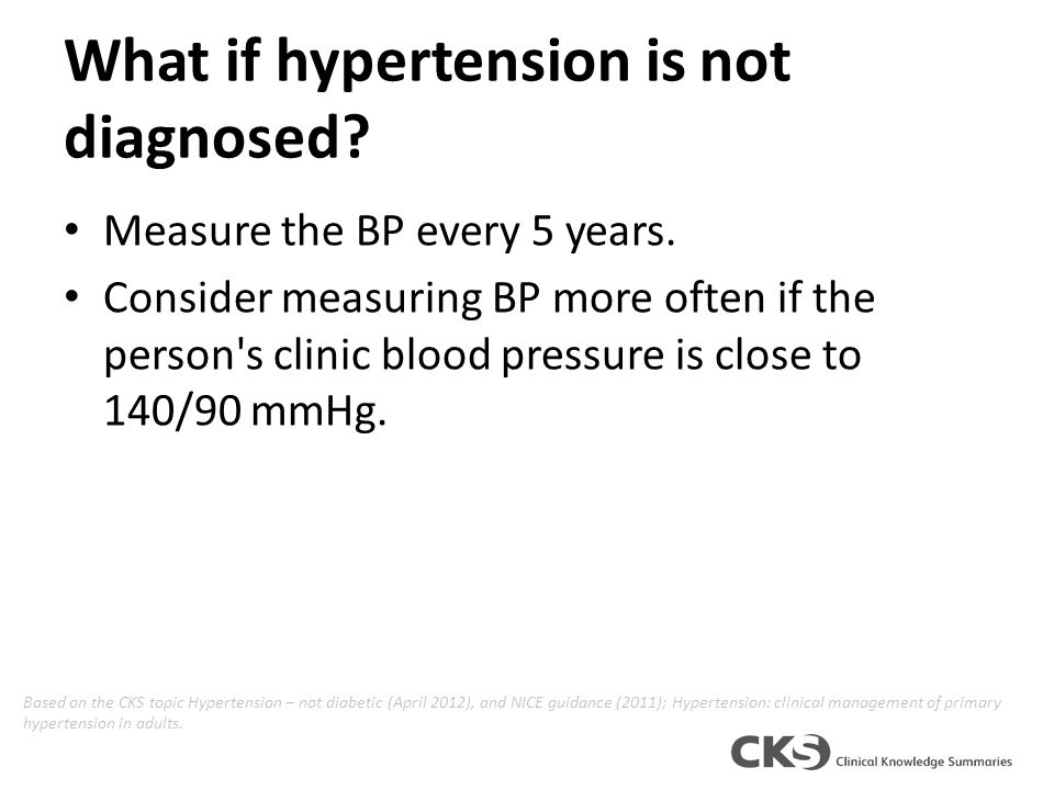 Diagnosis and initial management of hypertension in primary care